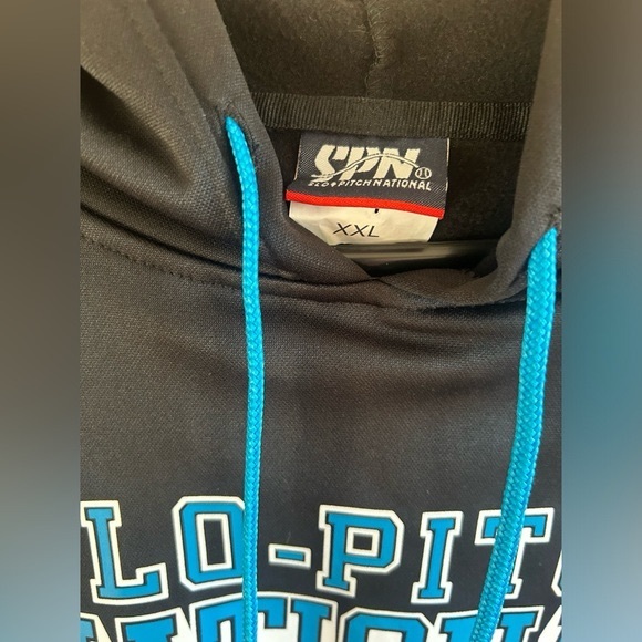SLOPITCH MOTION MEN HOODIE BLACK AND BLUE IN SIZE XXL - Picture 4 of 4